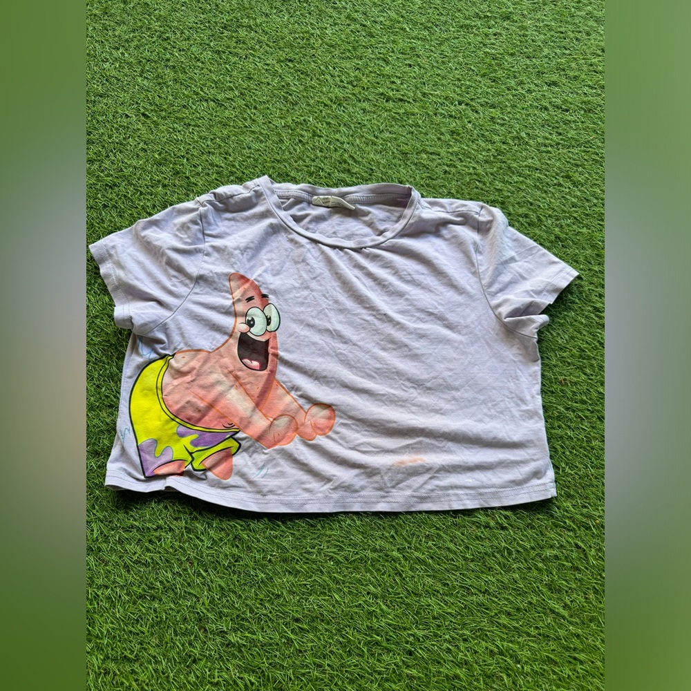 Girls spongebob shirt cropped (11/12Y)